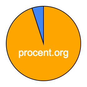 Cirkeldiagram 95 procent Cirkeldiagram 95 procent